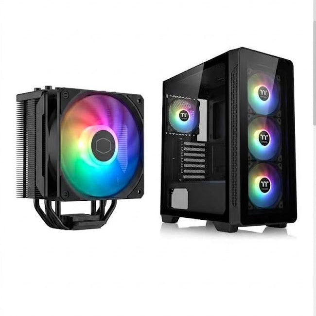 KIT COOLER MASTER HYPER 212 SPECTRUM V3 RGB + VIEW 270 PLUS TG ARGB BLACK TEMPERED GLASS