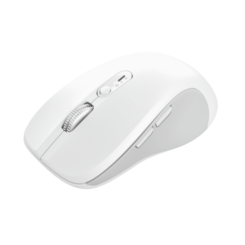 Mouse Inalámbrico Trust Ferro ultra-rápido multidispositivo Bluetooth/USB silencioso Blanco