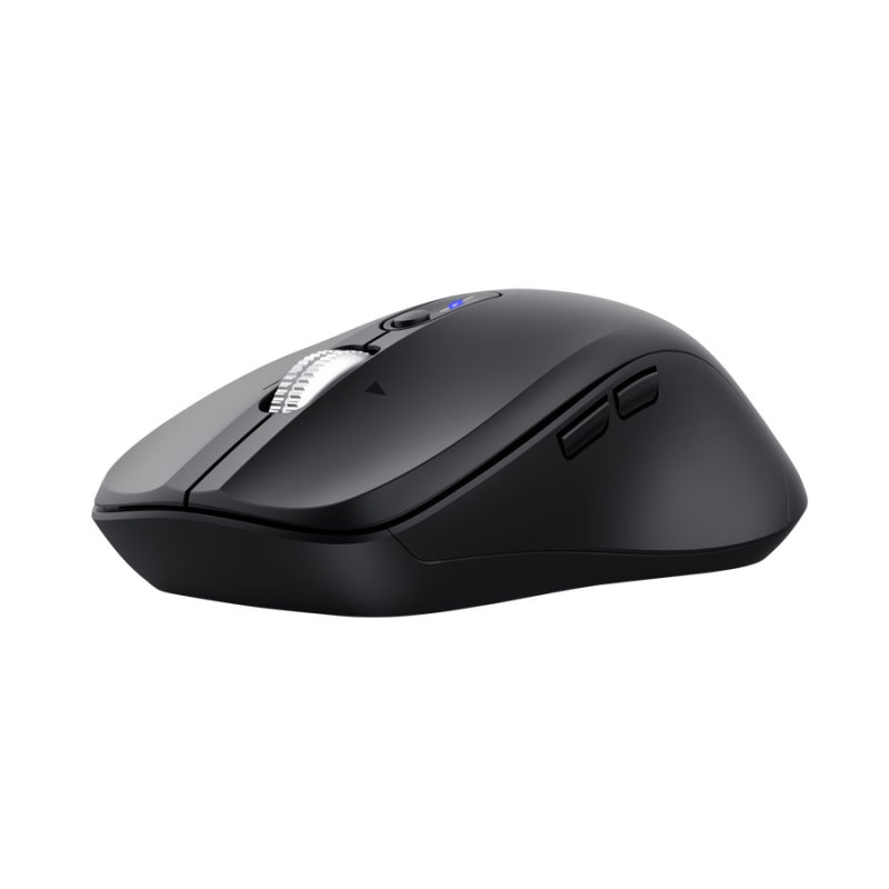 Mouse Inalámbrico Trust Ferro ultra-rápido multidispositivo Bluetooth/USB silencioso Negro