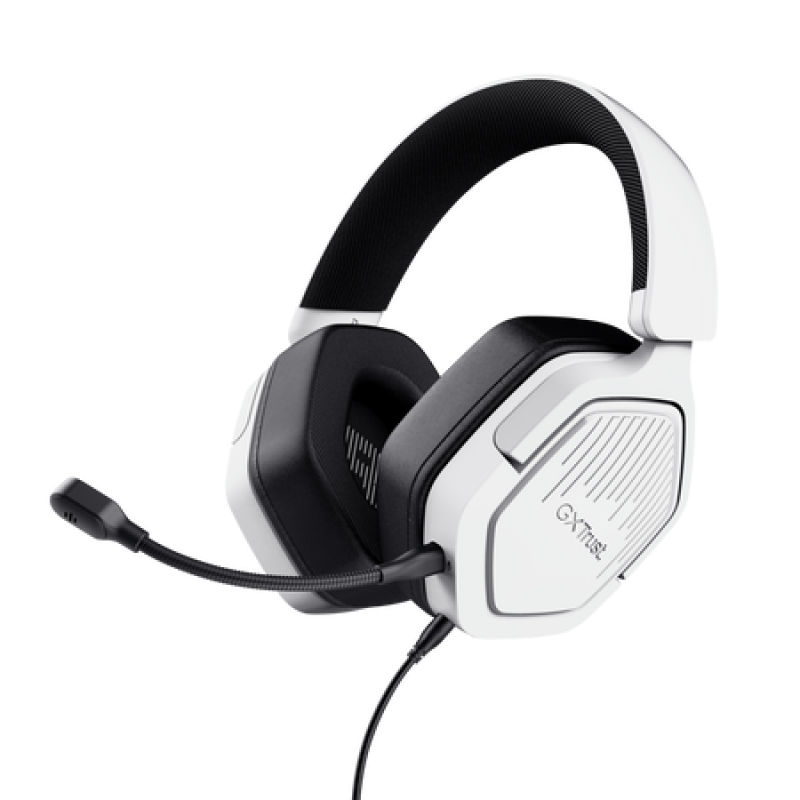 Auricular Gamer Trust GXT 492 Carus Multiplataforma con Micrófono desmontable Blanco