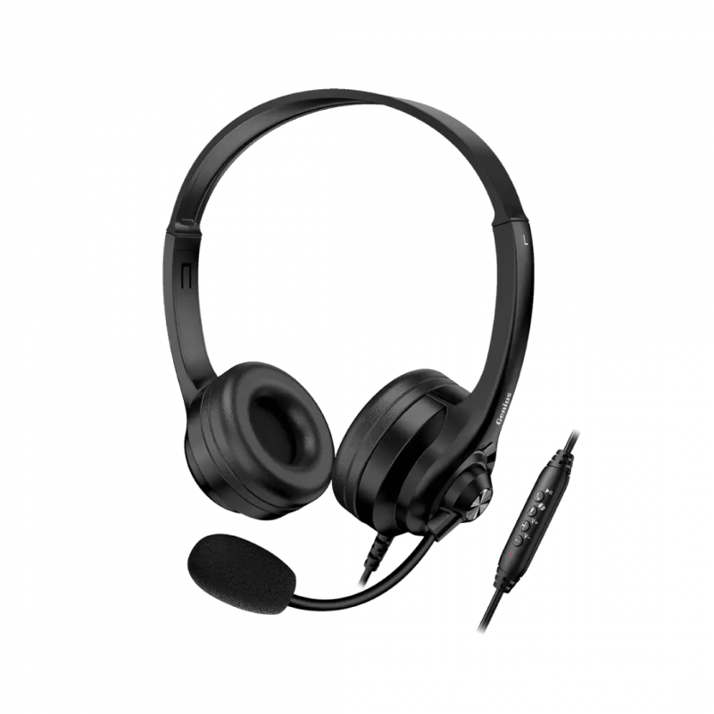Auricular + Mic Headset Genius HS-235U USB a + C Black