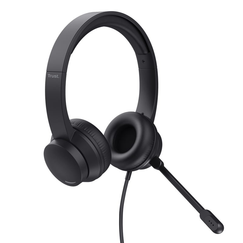 Auriculares Trust Ayda USB ajustables con Micrófono Negro