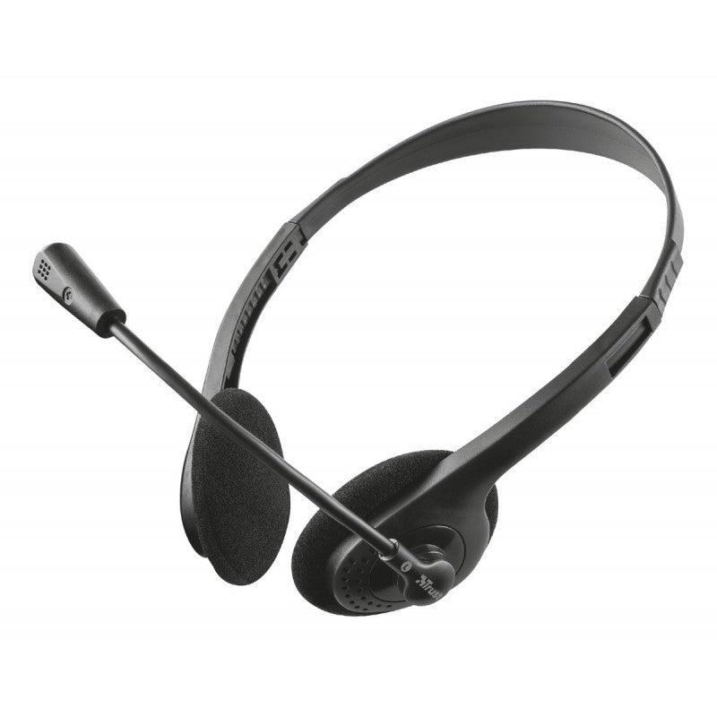 Auriculares Trust Primo ligeros con Micrófono Ajustable Negro