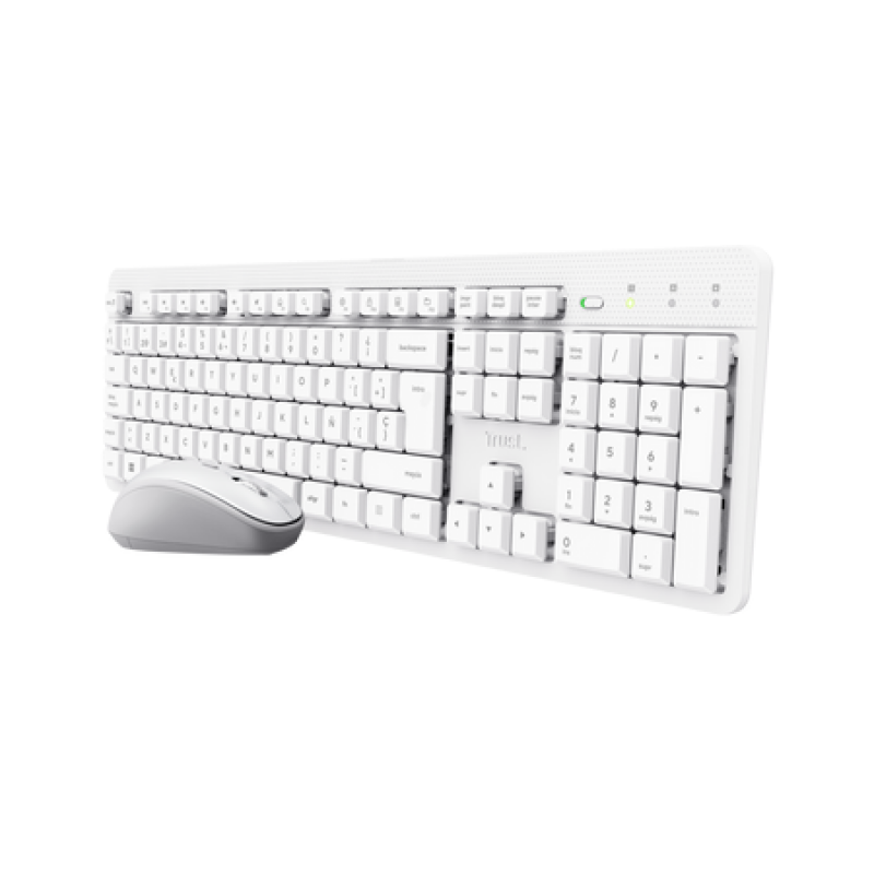 Combo Teclado Y Mouse Trust Ody Ii Wireless Es White