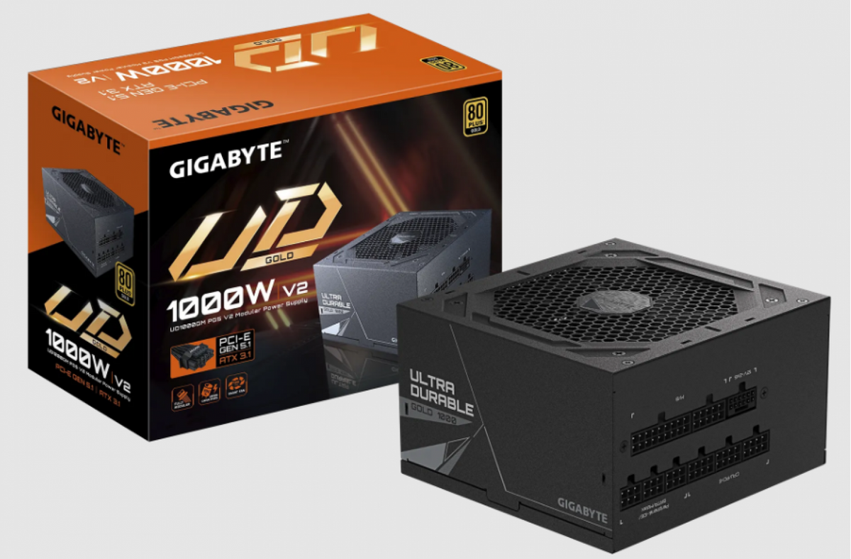 FUENTE GAMER GIGABYTE 1000W PG5 V2 80 PLUS GOLD FULL MODULAR