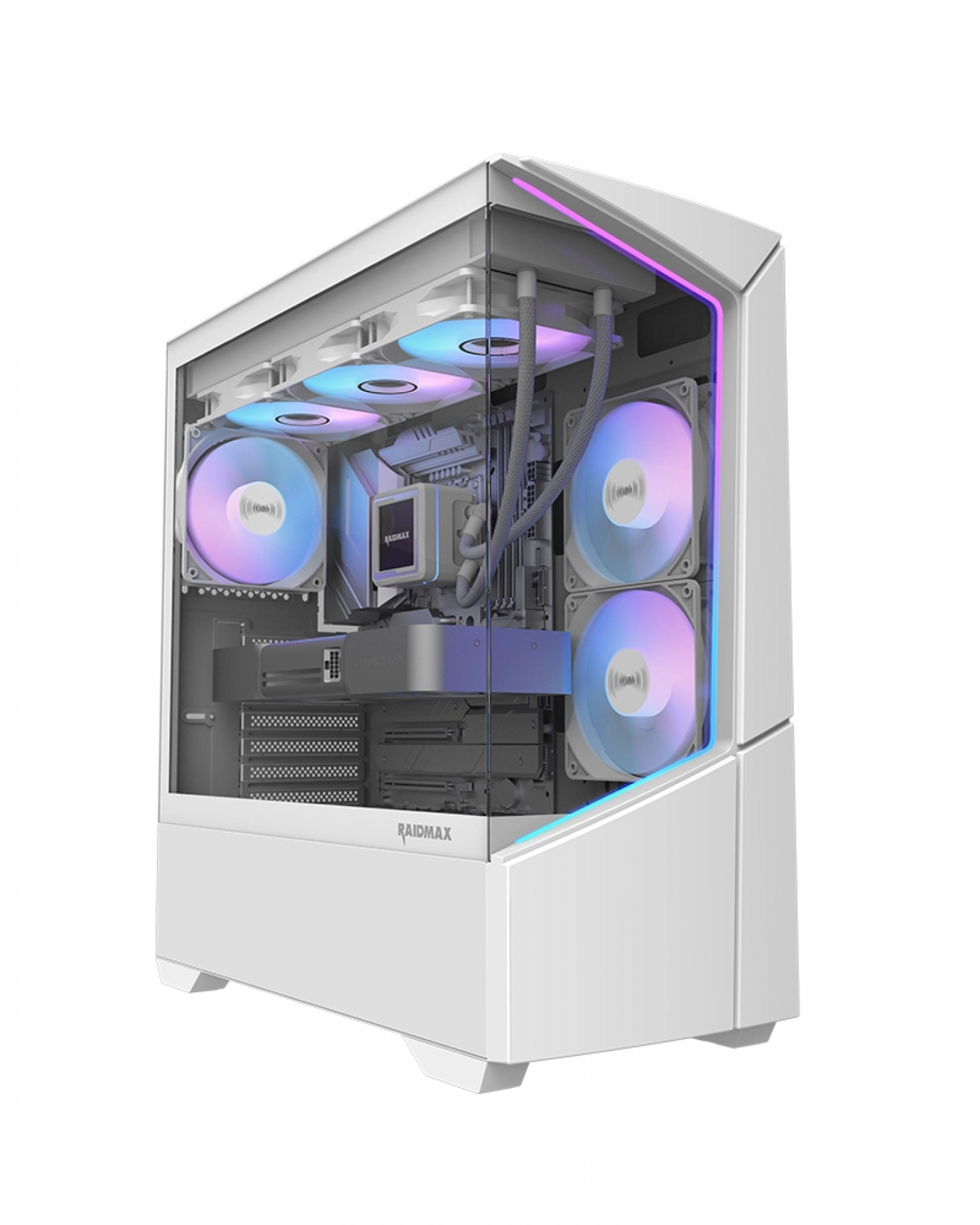 GABINETE GAMER RAIDMAX INFINITA i812 WHITE ARG TG E-ATX