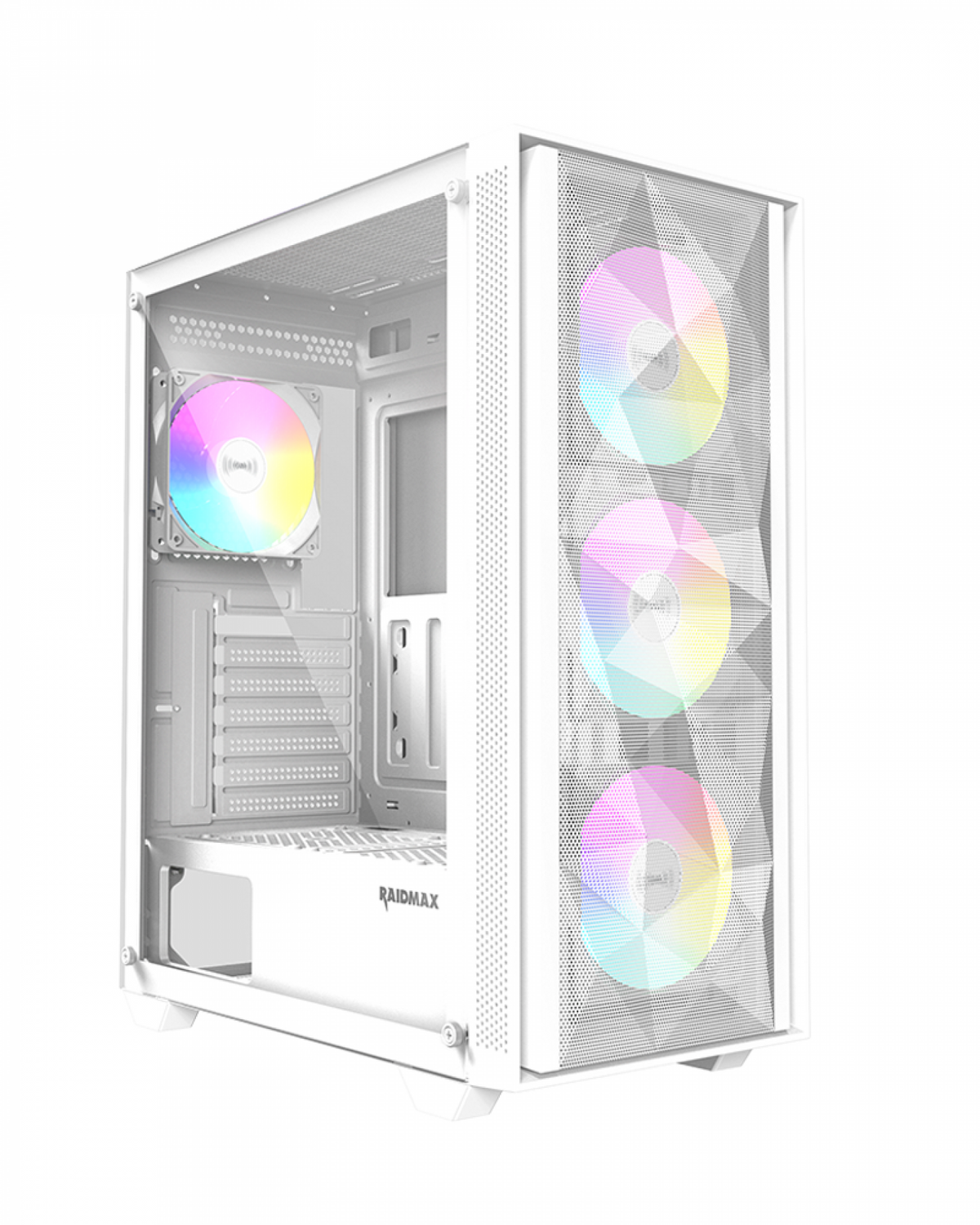 GABINETE GAMER RAIDMAX VECTOR V217 WHITE ARGB TG