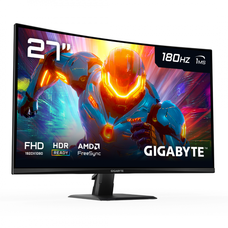 Monitor Gamer Gigabyte 27 Gs27Fc-Sa (Curvo)