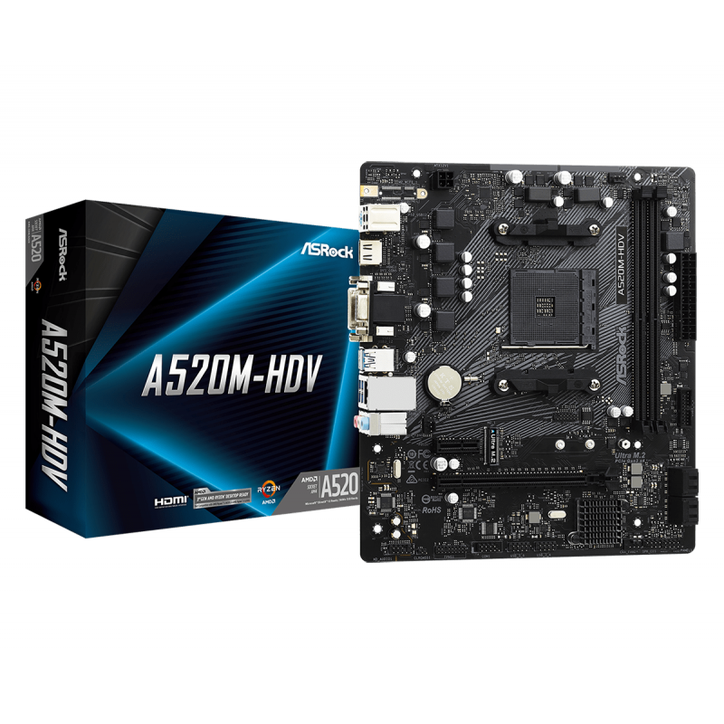 Mother Asrock (Am4) A520M-Hdv