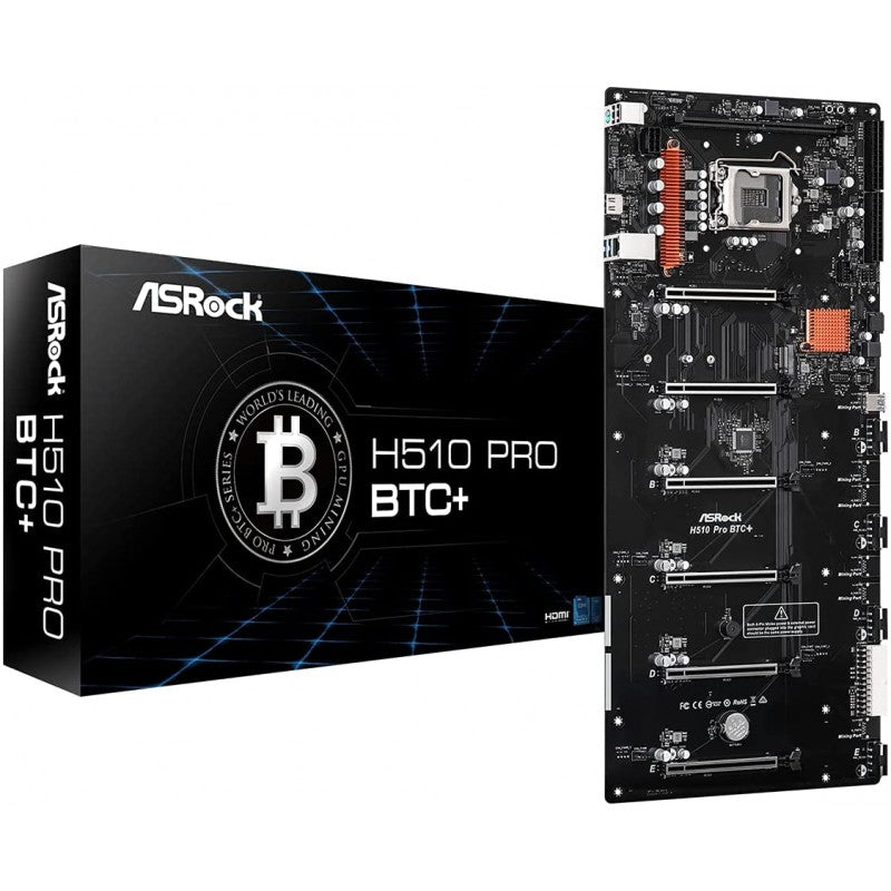 Mother Asrock (Lga1200) H510 Pro Btc+ Mineria Pci-Ex6