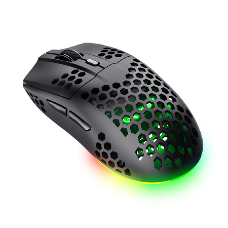 Mouse Gamer Trust GXT 929 Helox Inalámbrico Recargable ultraliviano RGB Negro