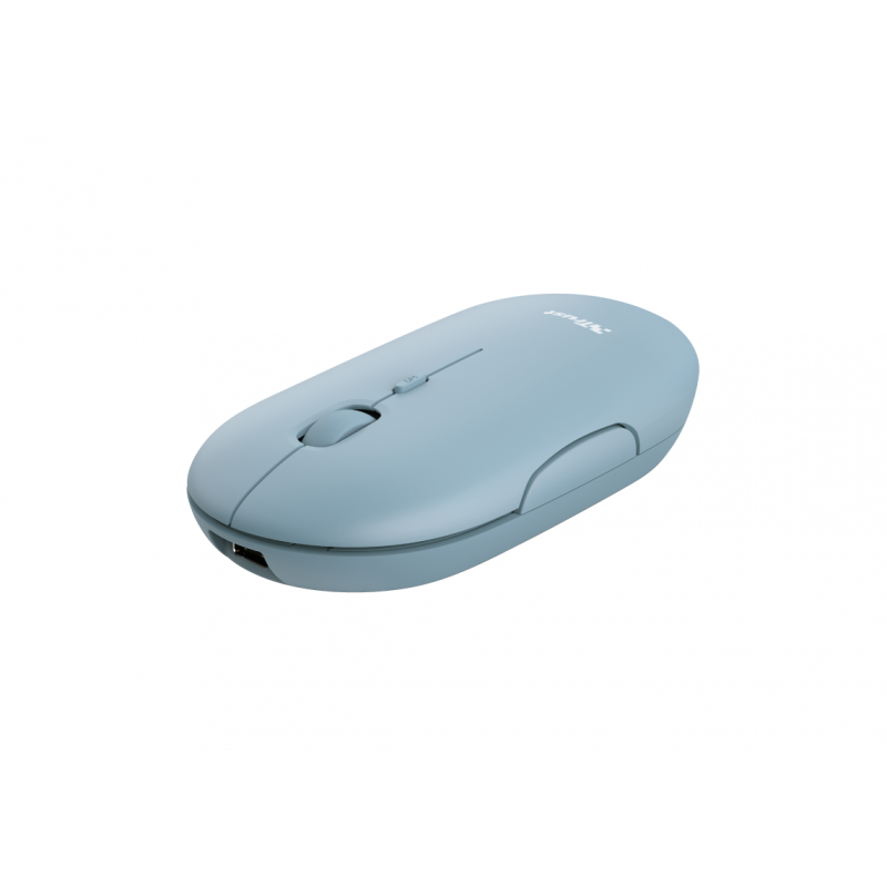 Mouse Trust Puck Wireless Recargable Blue