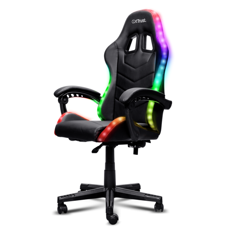 Silla Gamer Gxtrust 704 Roniq Con Iluminación RGB Ajustable Negro