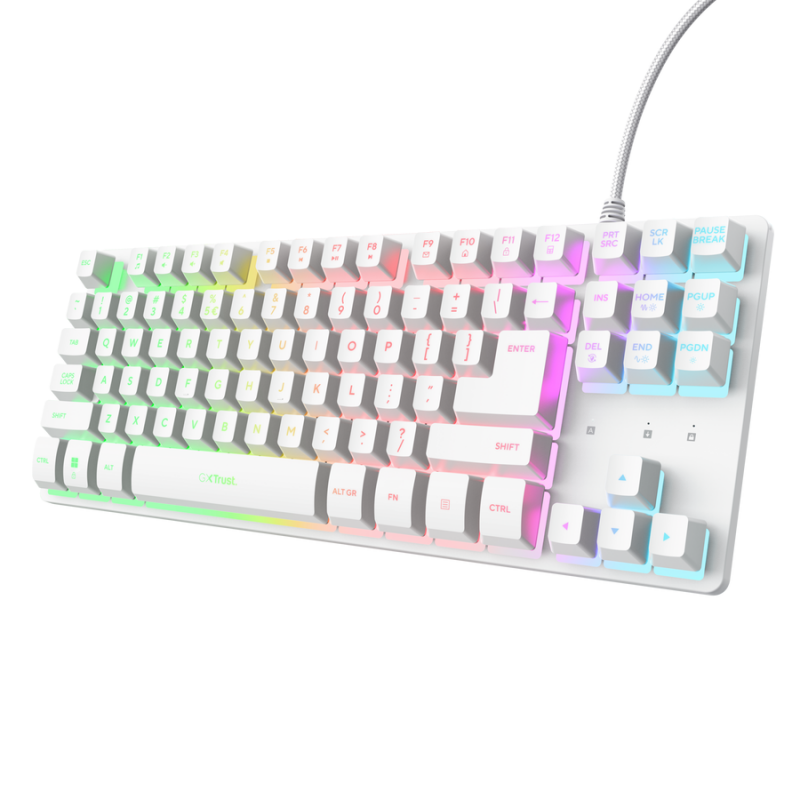 Teclado Trust Thado TKL White ES GXT833