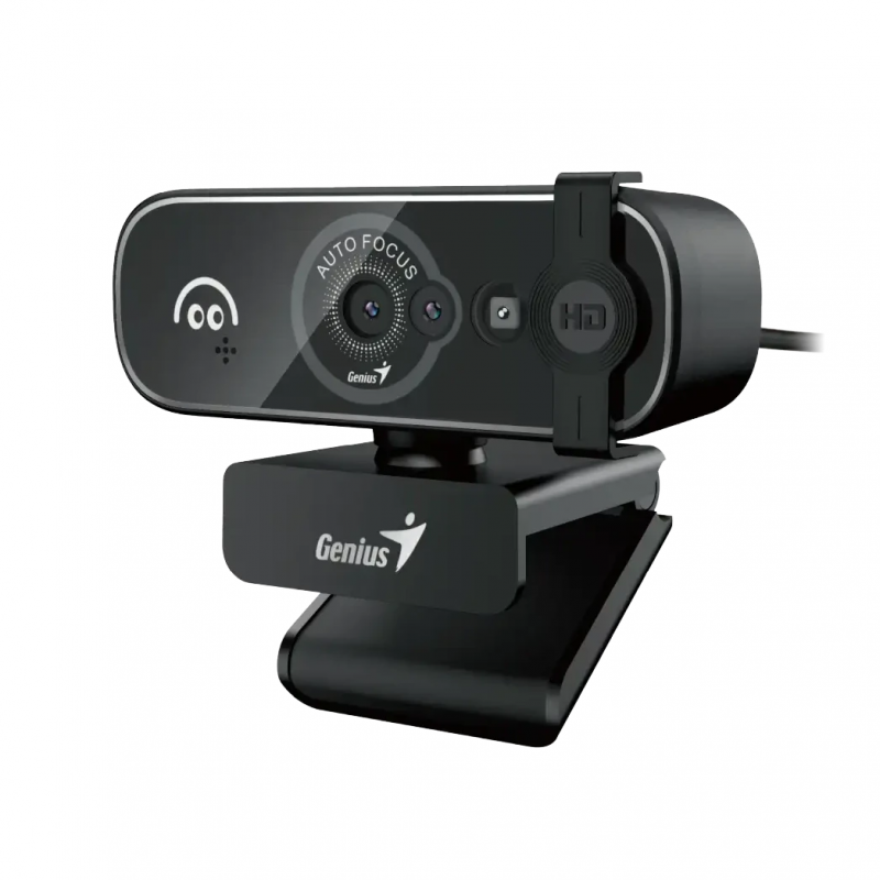 Webcam Genius Facecam Open Black Fhd - Con Tapa - Windows Hello