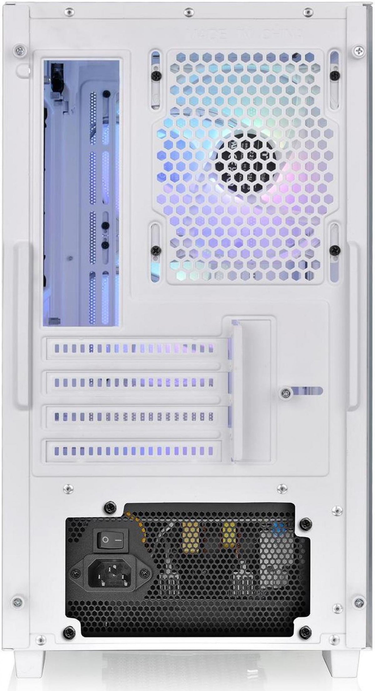 GABINETE GAMER THERMALTAKE VERSA H16 TG ARGB SNOW WHITE TEMP GLASS
