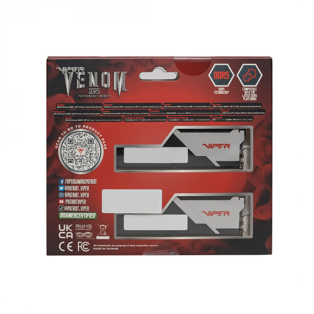 Memoria Patriot Viper Venom DDR5 16GB 6000 MT/s CL36 Dual Kit BLK PE001183 - foto 2