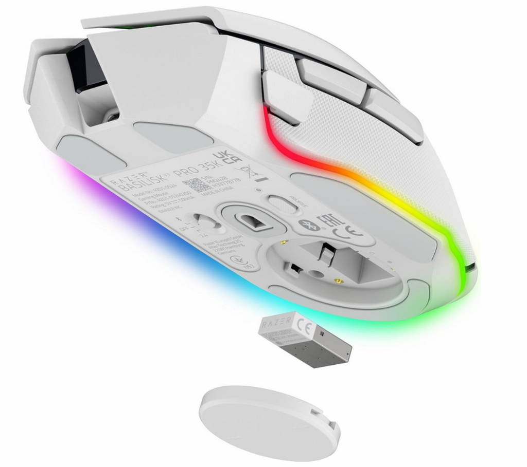 Mouse Gamer Razer Basilisk V3 Pro White 35K Hyperspeed Wireless - foto 2