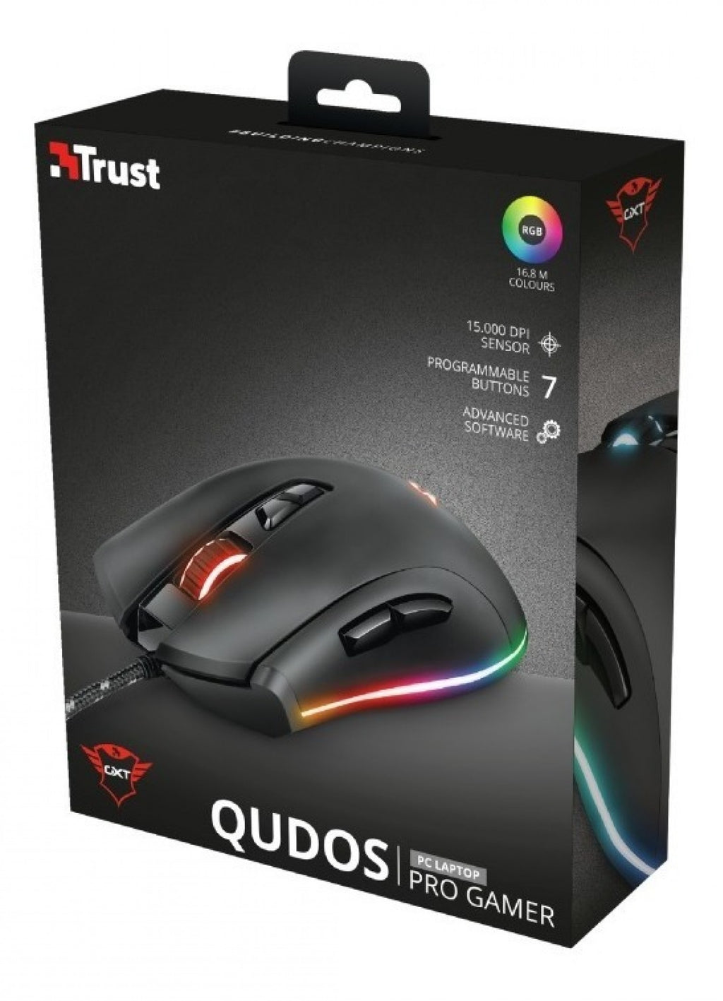 Mouse Gamer Trust Qudos RGB GXT900 - foto 2