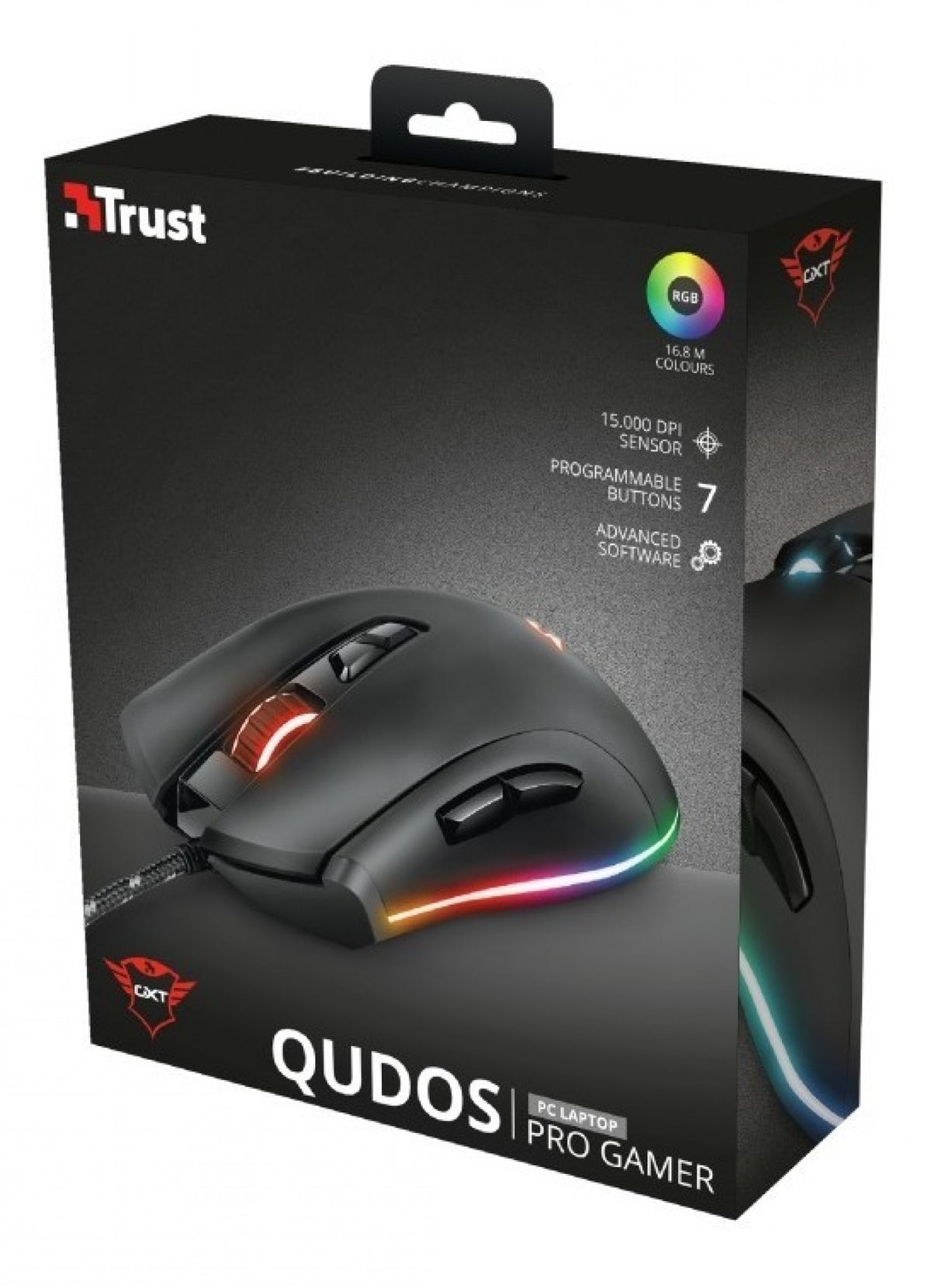 Mouse Gamer Trust Qudos RGB GXT900 - foto 2
