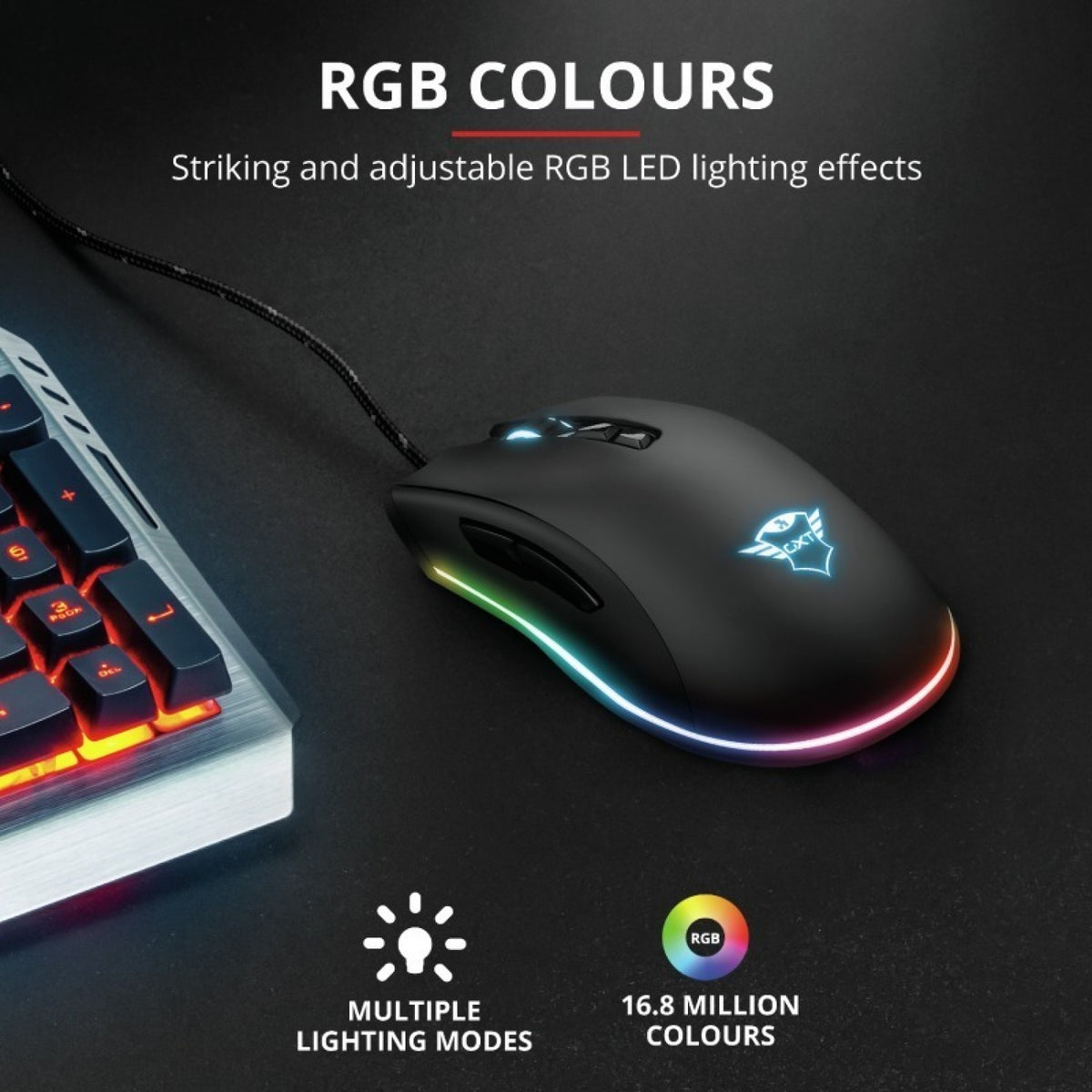 Mouse Gamer Trust Qudos RGB GXT900 - foto 3