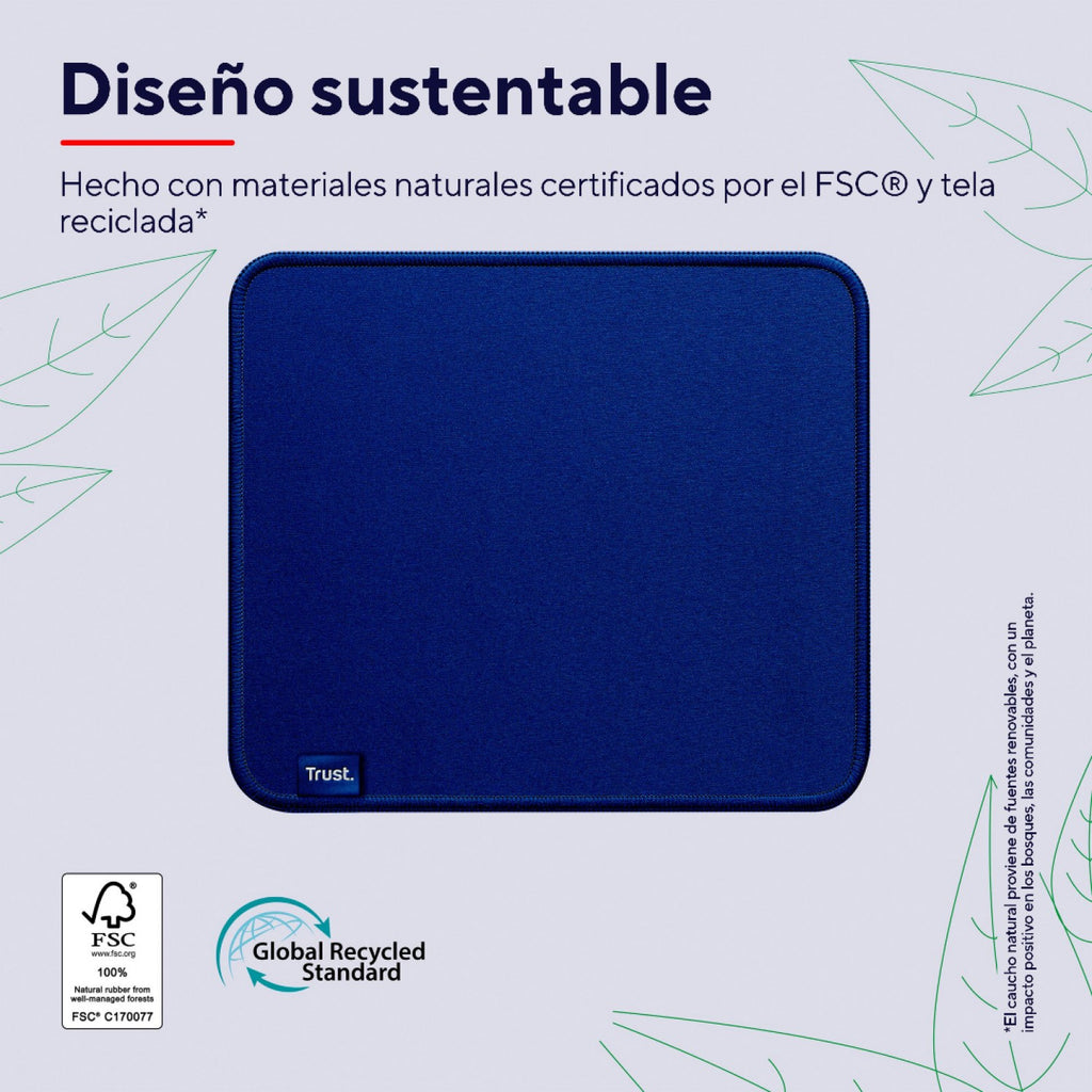 Mouse Pad Trust Boye Ecológico resistente y antideslizante Azul - foto 3