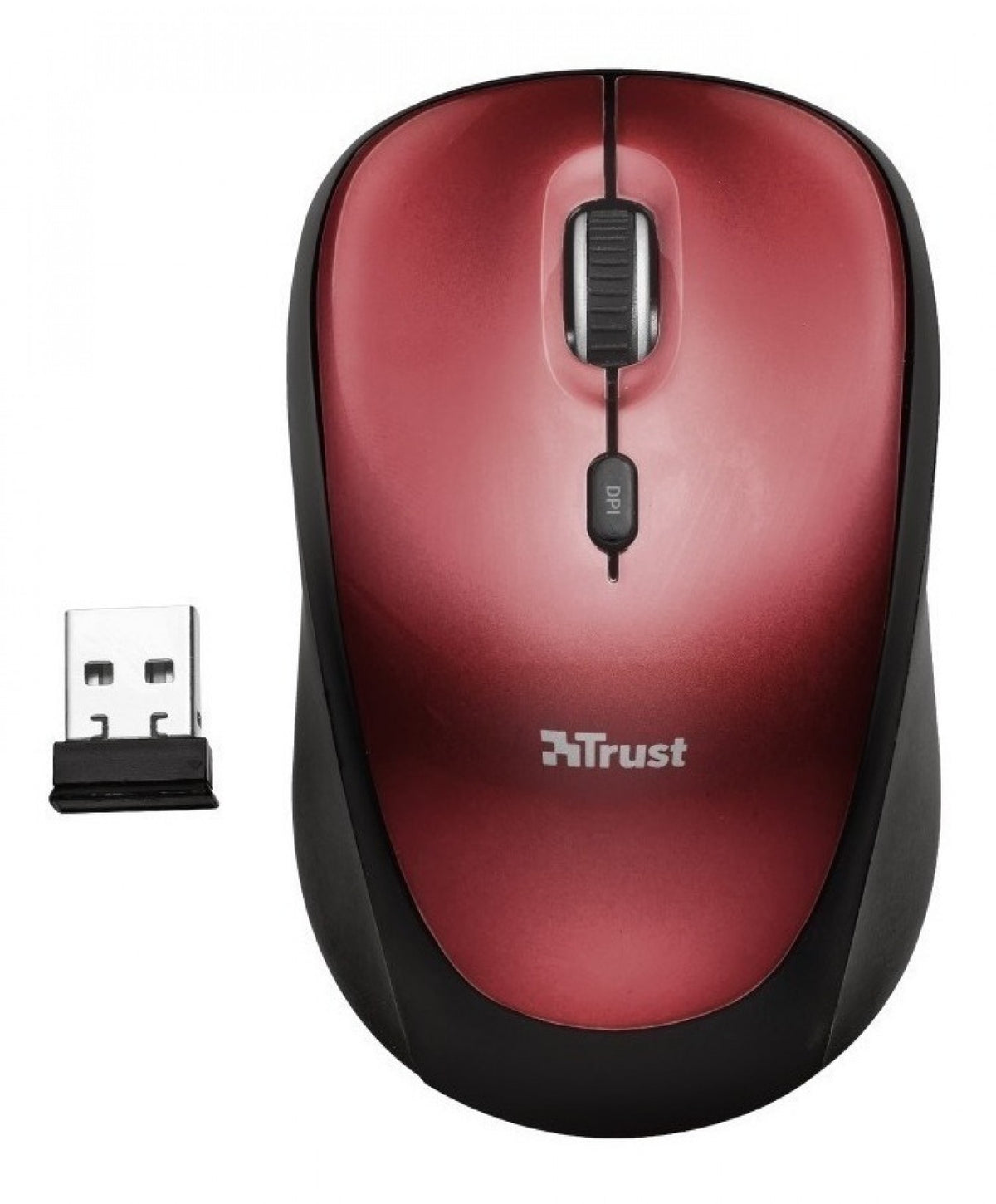 Mouse Trust YVI Wireless Eco Red - foto 3