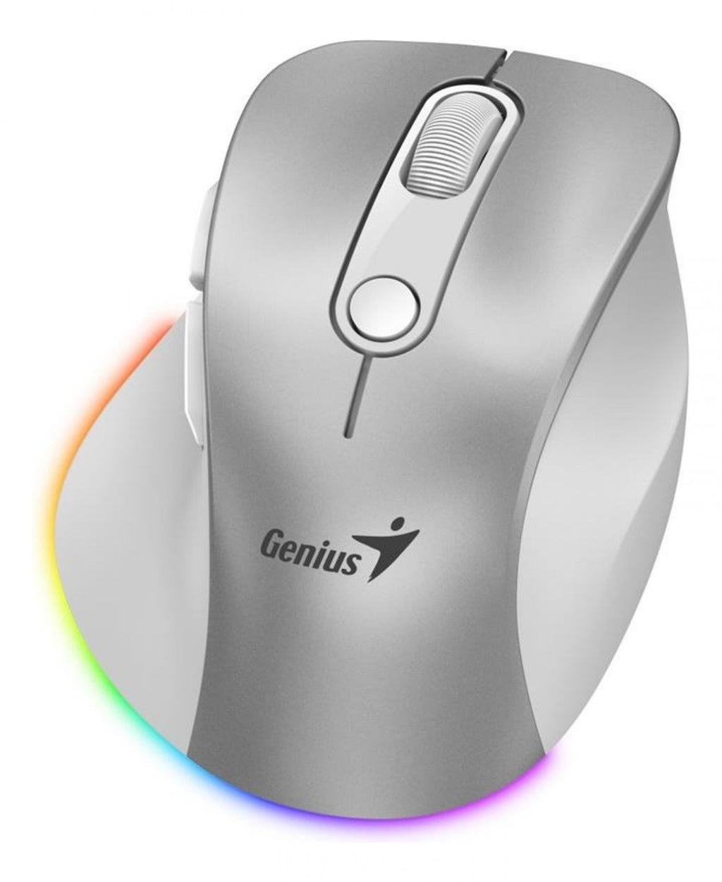 Mouse Wireless Mini Genius Ergo 9000S Pro Recargable Pearl/White - foto 2