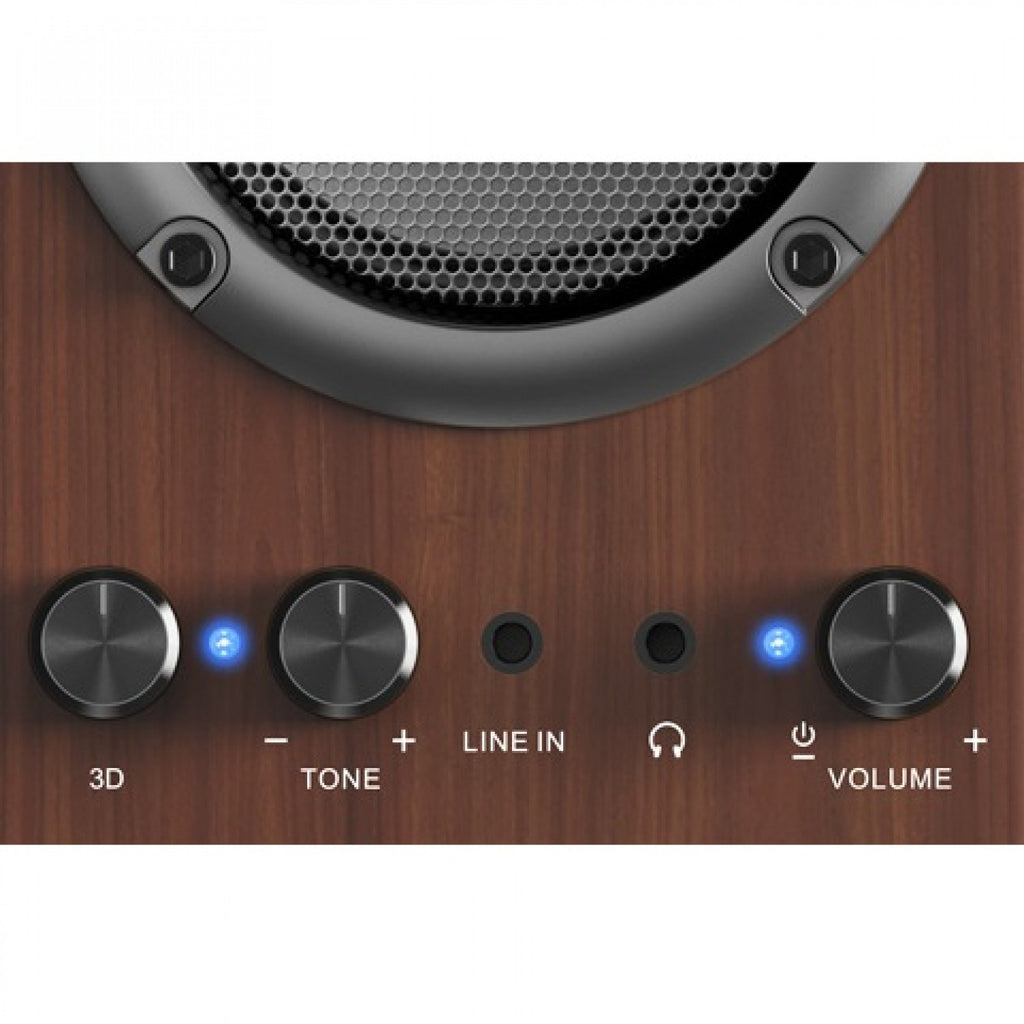 Parlante Genius SP-HF500B Wood 2.0CH USB-C - foto 2