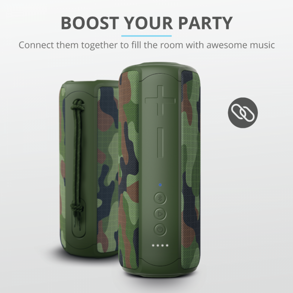 Parlante Trust Caro Max Powerfull Bluetooth Camo - foto 2