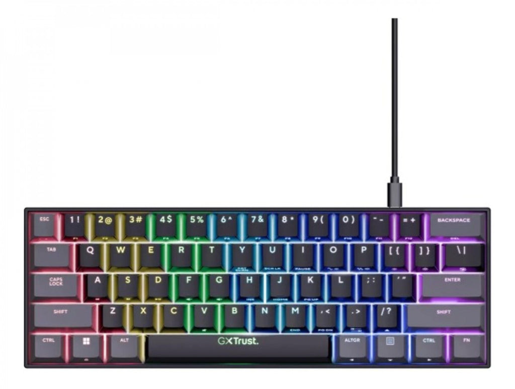 Teclado Gamer Mecánico Trust GXT 867 Acira 60% ultra compacto RGB - foto 2
