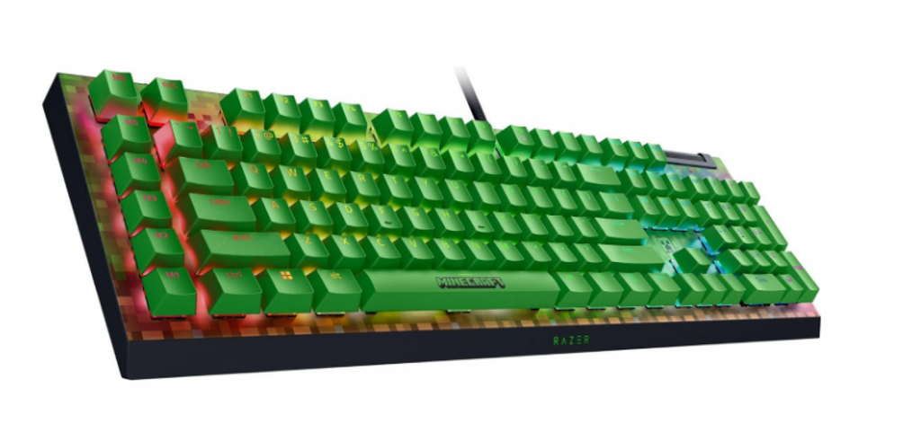 Teclado Gamer Razer Blackwidow V4 X Minecraft Edition Green Switch Us-en - foto 3