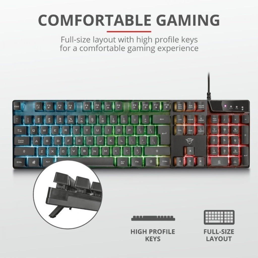 Teclado Gamer Trust Azor GXT 835/Idioma inglés - foto 2