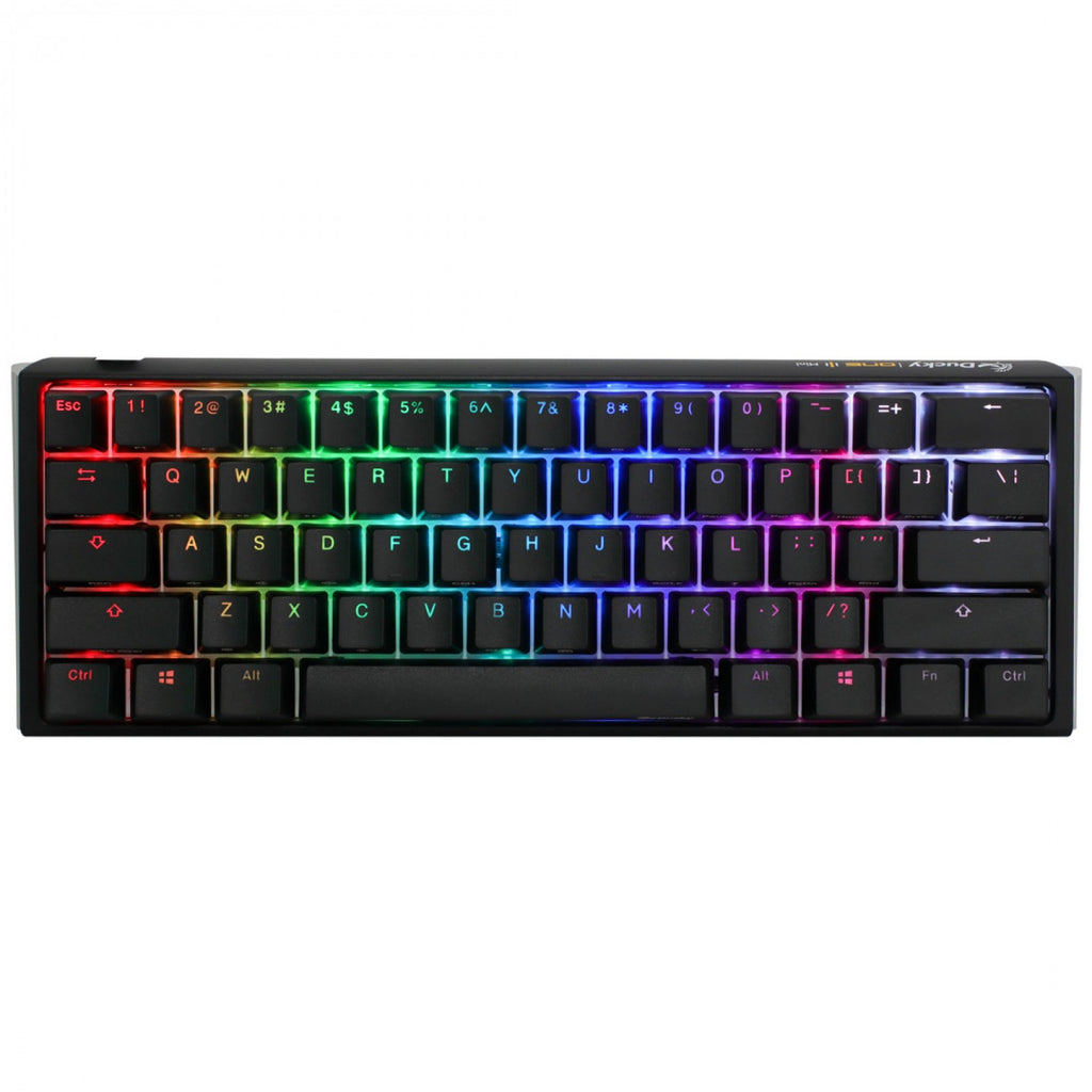 Teclado Mecánico Ducky One 3 Mini teclas negras interruptor marrón inglés PBT doble disparo sin costuras Negro y Blanco - foto 2