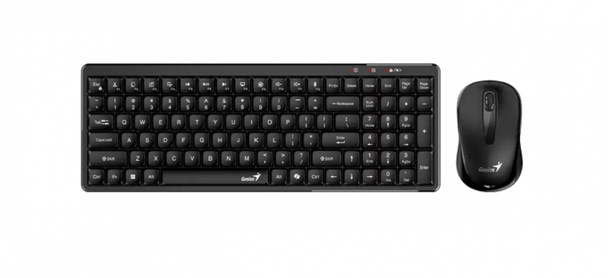 Teclado + Mouse Wireless Genius Luxemate Q8100 Black - foto 3
