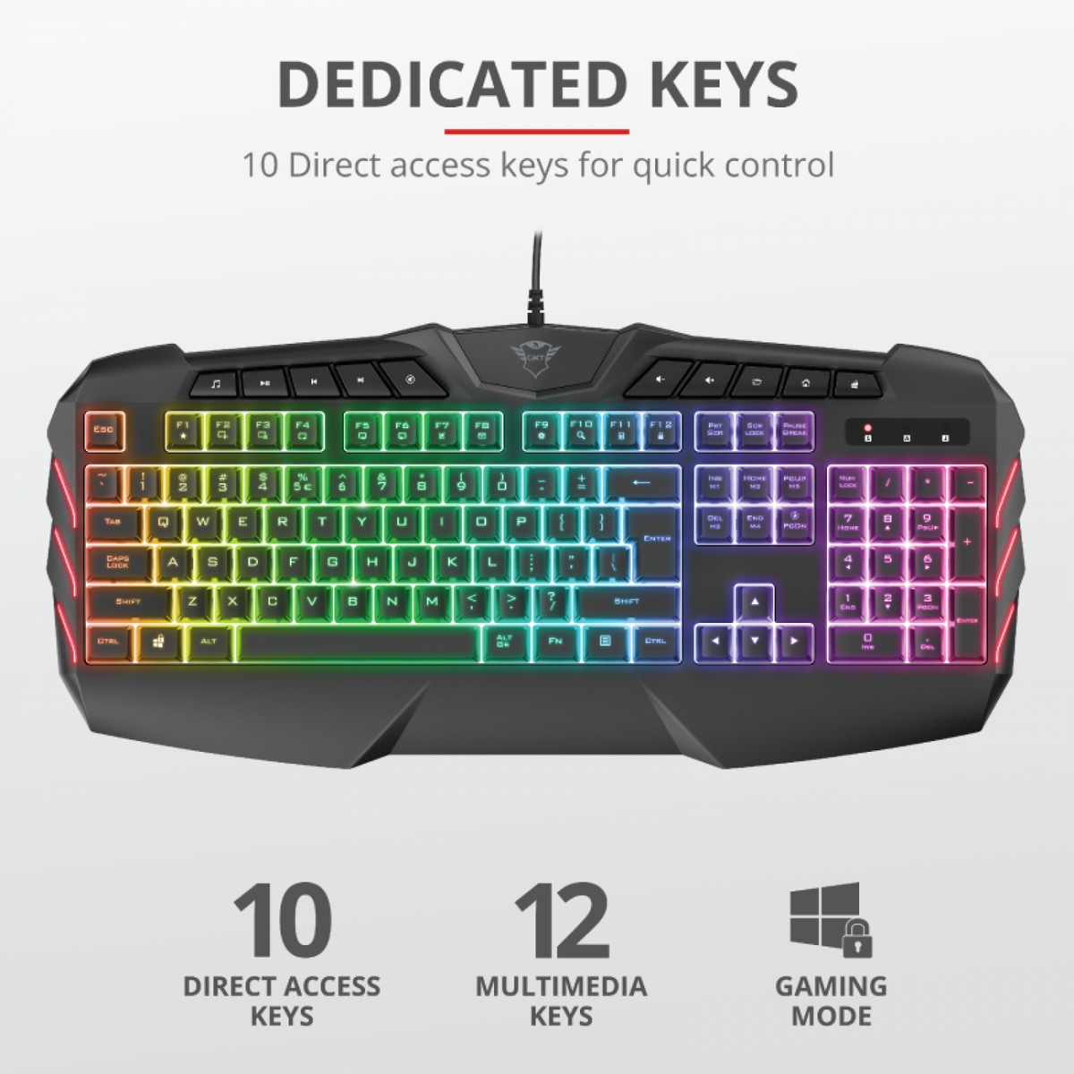 Teclado Trust Odyss Semi Mech ES GXT881 - foto 3